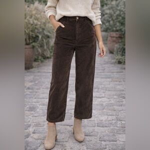 Northern Reflections Brown Corduroy Pants | Women’s Size 6 | Ankle Length